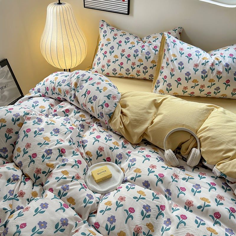 4Pcs Cloud Linen | Set Đũi Mây Phong cách trẻ trung hiện đại | ID 4PCSCLOUDLINE01