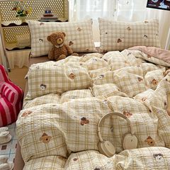 4Pcs PreCloud Linen | Set Đũi Xu Kem Style trẻ trung hiện đại | ID 4PCSPRECLOUD02