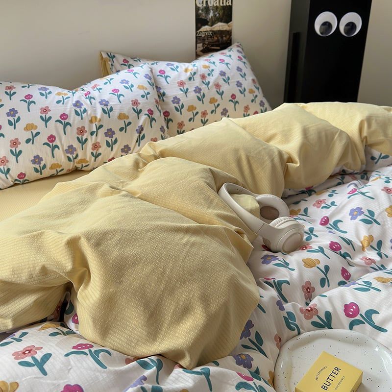 4Pcs Cloud Linen | Set Đũi Mây Phong cách trẻ trung hiện đại | ID 4PCSCLOUDLINE01