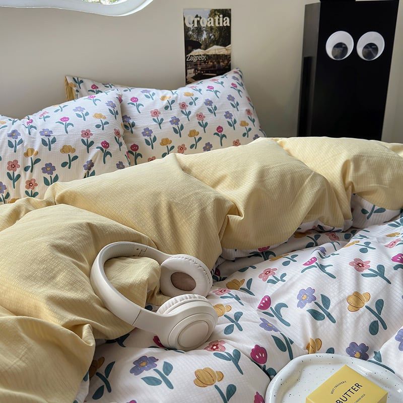 4Pcs Cloud Linen | Set Đũi Mây Phong cách trẻ trung hiện đại | ID 4PCSCLOUDLINE01