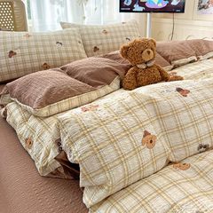 4Pcs PreCloud Linen | Set Đũi Xu Kem Style trẻ trung hiện đại | ID 4PCSPRECLOUD02