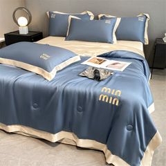 4Pcs Satin Babric | MinMin Standard Bedsets Summer Blanket | ID 4PCSSFABRICMIN02