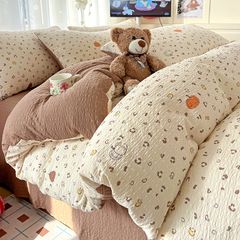 4Pcs PreCloud Linen | Set Đũi Xu Kem Style trẻ trung hiện đại | ID 4PCSPRECLOUD03