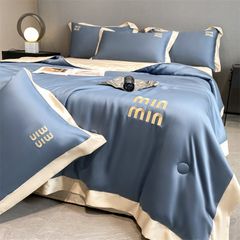4Pcs Satin Babric | MinMin Standard Bedsets Summer Blanket | ID 4PCSSFABRICMIN02