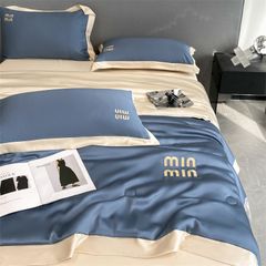 4Pcs Satin Babric | MinMin Standard Bedsets Summer Blanket | ID 4PCSSFARBRICMIN002