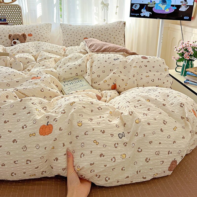 4Pcs PreCloud Linen | Set Đũi Xu Kem Style trẻ trung hiện đại | ID 4PCSPRECLOUD03