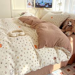 4Pcs PreCloud Linen | Set Đũi Xu Kem Style trẻ trung hiện đại | ID 4PCSPRECLOUD03
