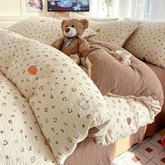 4Pcs PreCloud Linen | Set Đũi Xu Kem Style trẻ trung hiện đại | ID 4PCSPRECLOUD03