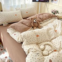 4Pcs PreCloud Linen | Set Đũi Xu Kem Style trẻ trung hiện đại | ID 4PCSPRECLOUD03