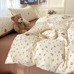 4Pcs PreCloud Linen | Set Đũi Xu Kem Style trẻ trung hiện đại | ID 4PCSPRECLOUD03