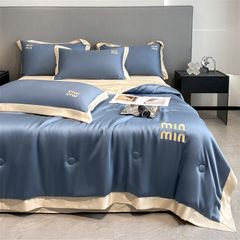 4Pcs Satin Babric | MinMin Standard Bedsets Summer Blanket | ID 4PCSSFARBRICMIN002