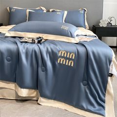 4Pcs Satin Babric | MinMin Standard Bedsets Summer Blanket | ID 4PCSSFABRICMIN02