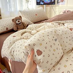 4Pcs PreCloud Linen | Set Đũi Xu Kem Style trẻ trung hiện đại | ID 4PCSPRECLOUD03