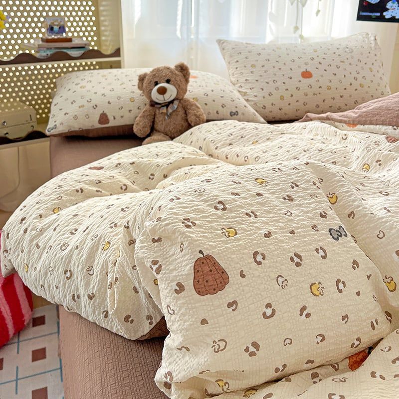 4Pcs PreCloud Linen | Set Đũi Xu Kem Style trẻ trung hiện đại | ID 4PCSPRECLOUD03