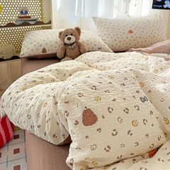 4Pcs PreCloud Linen | Set Đũi Xu Kem Style trẻ trung hiện đại | ID 4PCSPRECLOUD03