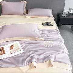 4Pcs Satin Babric | MinMin Standard Bedsets Summer Blanket | ID 4PCSSFABRICMIN03