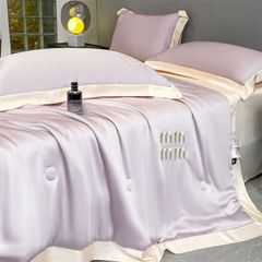 4Pcs Satin Babric | MinMin Standard Bedsets Summer Blanket | ID 4PCSSFARBRICMIN003
