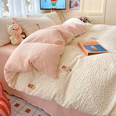 4Pcs PreCloud Linen | Set Đũi Xu Kem Style trẻ trung hiện đại | ID 4PCSPRECLOUD04