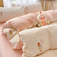 4Pcs PreCloud Linen | Set Đũi Xu Kem Style trẻ trung hiện đại | ID 4PCSPRECLOUD04