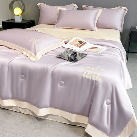 4Pcs Satin Babric | MinMin Standard Bedsets Summer Blanket | ID 4PCSSFABRICMIN03