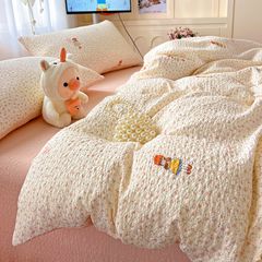 4Pcs PreCloud Linen | Set Đũi Xu Kem Style trẻ trung hiện đại | ID 4PCSPRECLOUD04