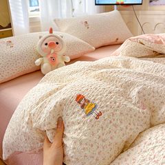 4Pcs PreCloud Linen | Set Đũi Xu Kem Style trẻ trung hiện đại | ID 4PCSPRECLOUD04