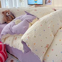 4Pcs PreCloud Linen | Set Đũi Xu Kem Style trẻ trung hiện đại | ID 4PCSPRECLOUD05