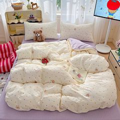 4Pcs PreCloud Linen | Set Đũi Xu Kem Style trẻ trung hiện đại | ID 4PCSPRECLOUD05