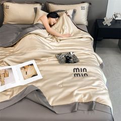4Pcs Satin Babric | MinMin Standard Bedsets Summer Blanket | ID 4PCSSFABRICMIN04