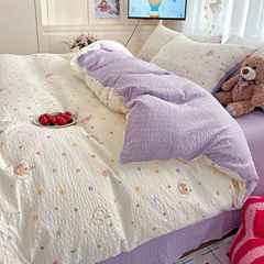 4Pcs PreCloud Linen | Set Đũi Xu Kem Style trẻ trung hiện đại | ID 4PCSPRECLOUD05