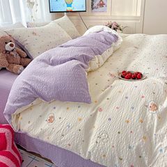4Pcs PreCloud Linen | Set Đũi Xu Kem Style trẻ trung hiện đại | ID 4PCSPRECLOUD05