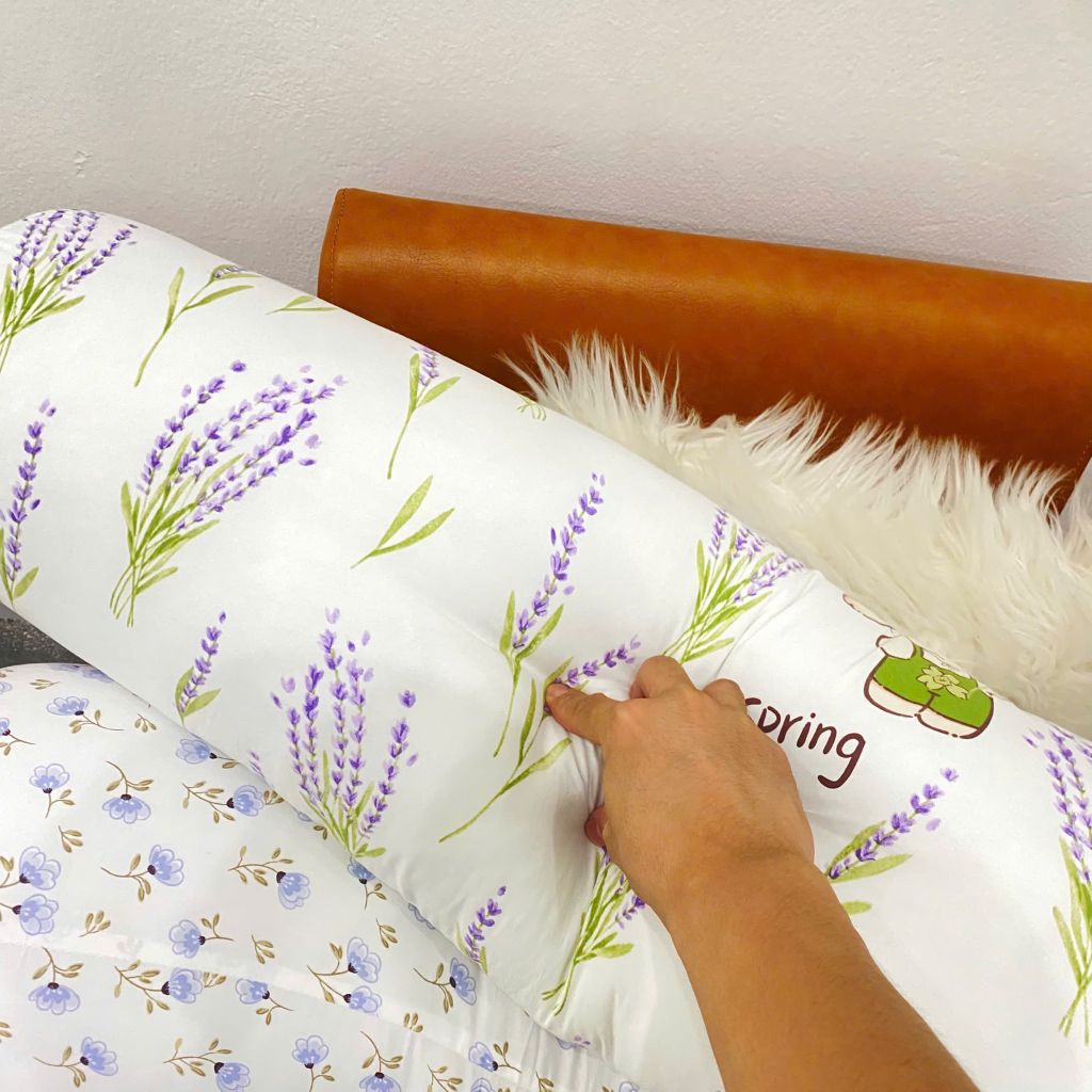 RUỘT GỐI ÔM DOHIA CHẤT LIỆU ÁO ĐŨ SIZE 35*100CM LAVENDER FLOWER