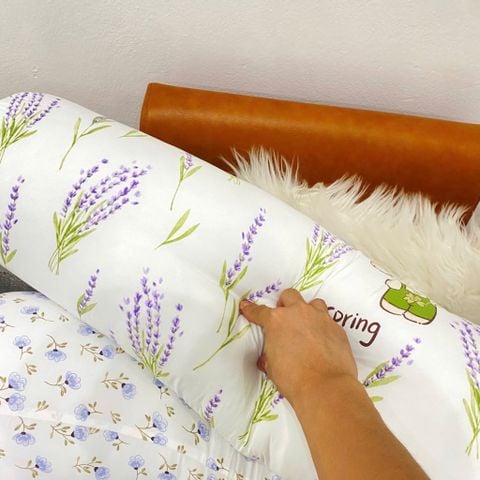 RUỘT GỐI ÔM DOHIA CHẤT LIỆU ÁO ĐŨ SIZE 35*100CM LAVENDER FLOWER