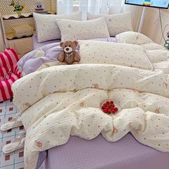 4Pcs PreCloud Linen | Set Đũi Xu Kem Style trẻ trung hiện đại | ID 4PCSPRECLOUD05