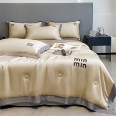 4Pcs Satin Babric | MinMin Standard Bedsets Summer Blanket | ID 4PCSSFARBRICMIN004