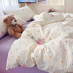 4Pcs PreCloud Linen | Set Đũi Xu Kem Style trẻ trung hiện đại | ID 4PCSPRECLOUD05