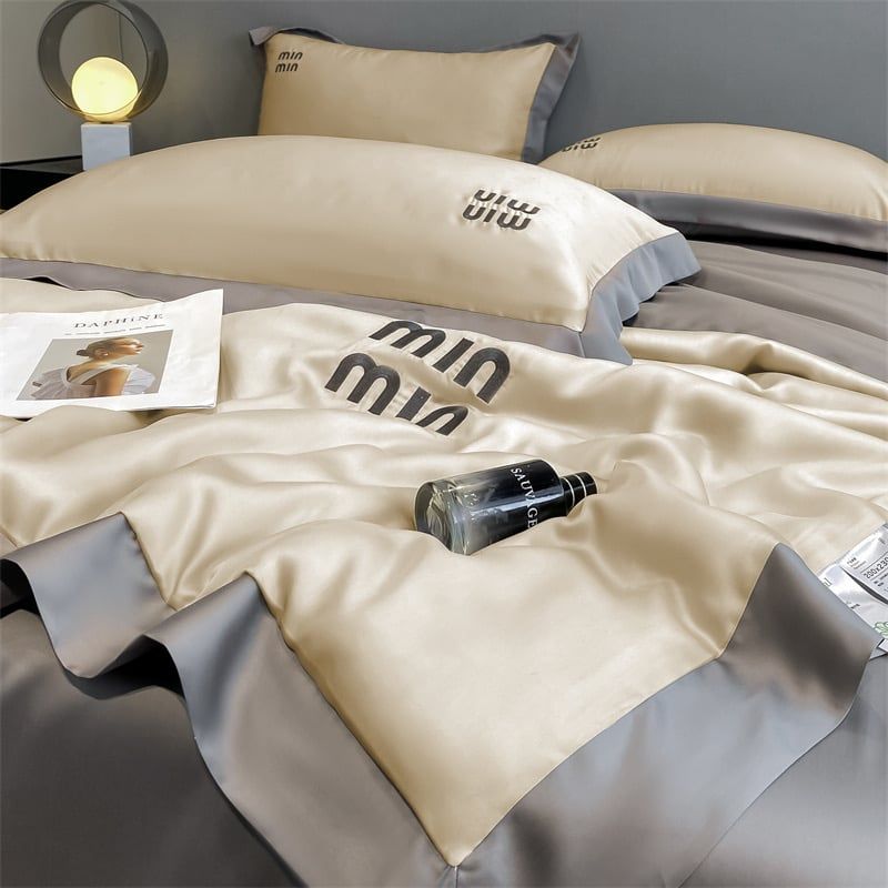 4Pcs Satin Babric | MinMin Standard Bedsets Summer Blanket | ID 4PCSSFABRICMIN04