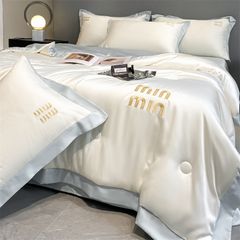 4Pcs Satin Babric | MinMin Standard Bedsets Summer Blanket | ID 4PCSSFARBRICMIN005