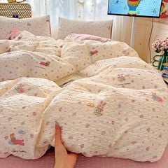 4Pcs PreCloud Linen | Set Đũi Xu Kem Style trẻ trung hiện đại | ID 4PCSPRECLOUD06