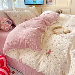 4Pcs PreCloud Linen | Set Đũi Xu Kem Style trẻ trung hiện đại | ID 4PCSPRECLOUD06