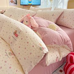 4Pcs PreCloud Linen | Set Đũi Xu Kem Style trẻ trung hiện đại | ID 4PCSPRECLOUD06