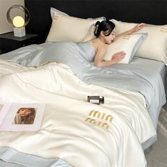 4Pcs Satin Babric | MinMin Standard Bedsets Summer Blanket | ID 4PCSSFABRICMIN05