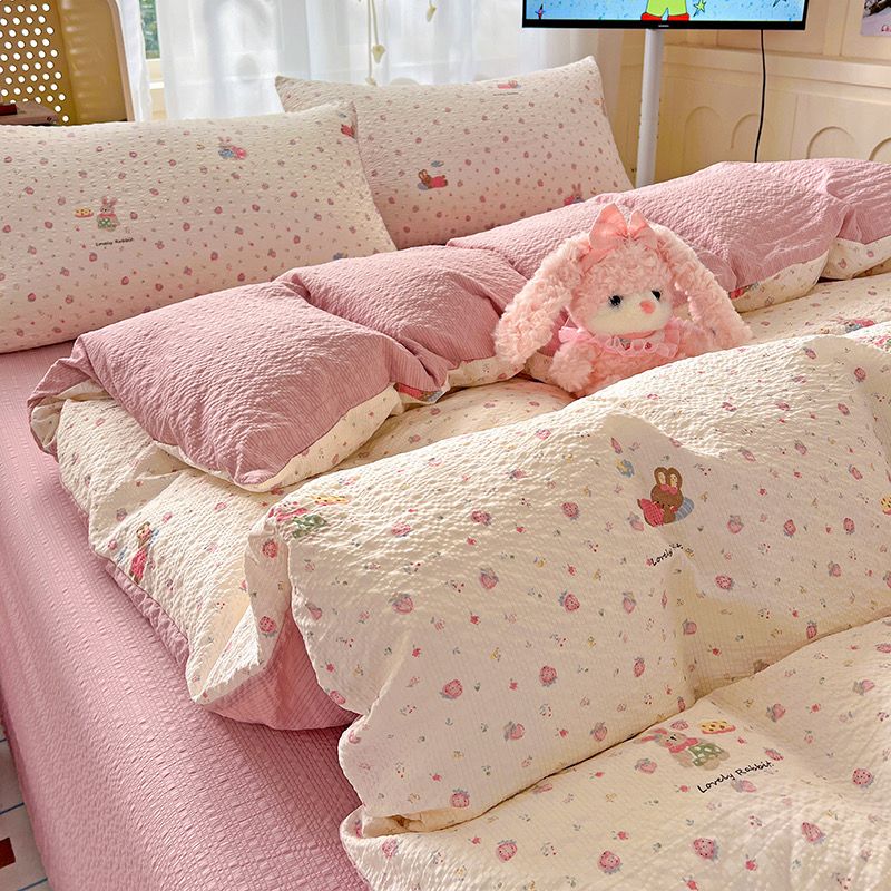 4Pcs PreCloud Linen | Set Đũi Xu Kem Style trẻ trung hiện đại | ID 4PCSPRECLOUD06