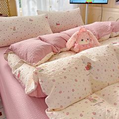 4Pcs PreCloud Linen | Set Đũi Xu Kem Style trẻ trung hiện đại | ID 4PCSPRECLOUD06