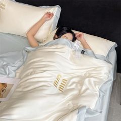 4Pcs Satin Babric | MinMin Standard Bedsets Summer Blanket | ID 4PCSSFABRICMIN05
