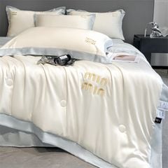 4Pcs Satin Babric | MinMin Standard Bedsets Summer Blanket | ID 4PCSSFARBRICMIN005