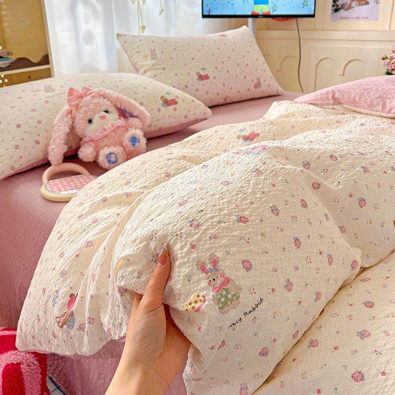 4Pcs PreCloud Linen | Set Đũi Xu Kem Style trẻ trung hiện đại | ID 4PCSPRECLOUD06