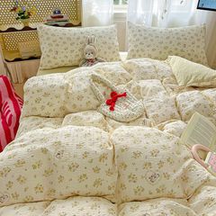 4Pcs PreCloud Linen | Set Đũi Xu Kem Style trẻ trung hiện đại | ID 4PCSPRECLOUD07