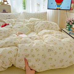 4Pcs PreCloud Linen | Set Đũi Xu Kem Style trẻ trung hiện đại | ID 4PCSPRECLOUD07
