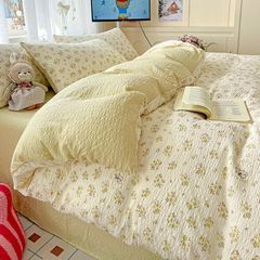 4Pcs PreCloud Linen | Set Đũi Xu Kem Style trẻ trung hiện đại | ID 4PCSPRECLOUD07
